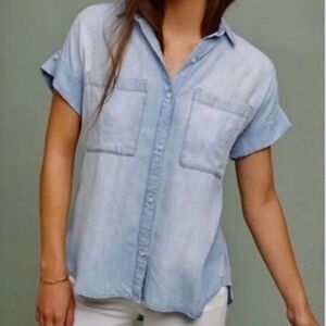 Anthropologie Light Blue Button Down Shirt